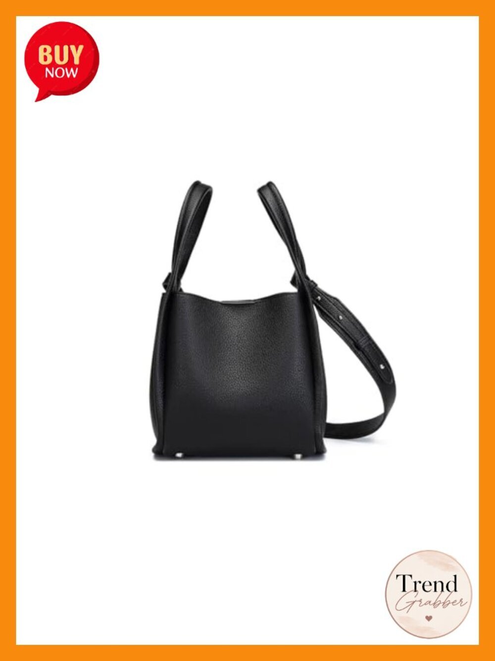 Mini Faux Leather Crossbody Bucket Bag with Top Handle Zipper